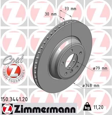 Disco de Travão ZIMMERMANN 150.3441.20