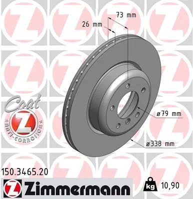 Disco de Travão ZIMMERMANN 150.3465.20