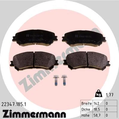 Conjunto de pastilhas de travão de disco ZIMMERMANN 22347.185.1