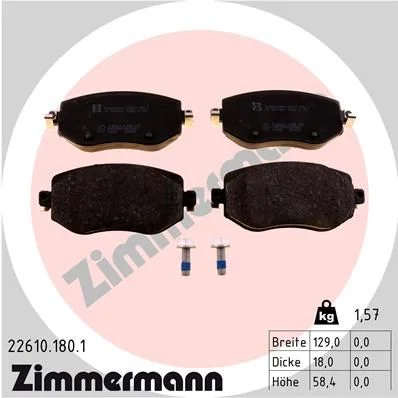 Conjunto de pastilhas de travão de disco ZIMMERMANN 22610.180.1