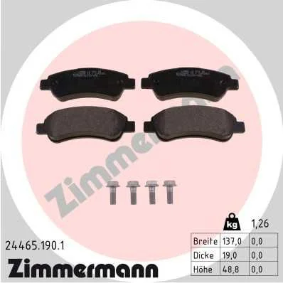 Conjunto de pastilhas de travão de disco ZIMMERMANN 24465.190.1