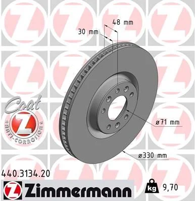Disco de Travão ZIMMERMANN 440.3134.20