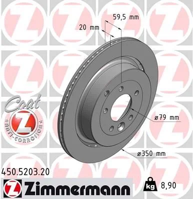 Brake Disc ZIMMERMANN 450.5203.20