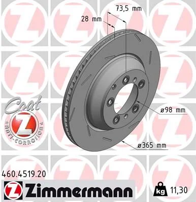 Disco de Travão ZIMMERMANN 460.4519.20