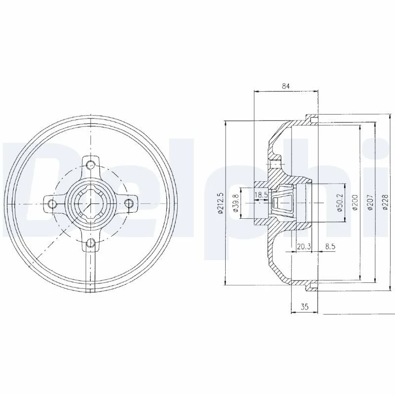 Brake Drum DELPHI BF111