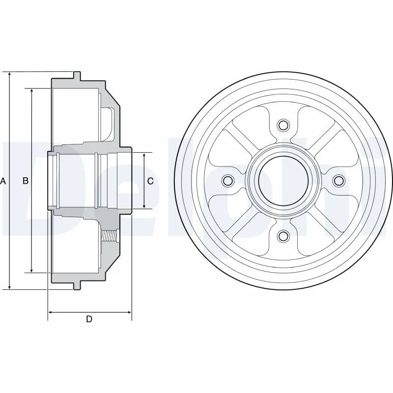Brake Drum DELPHI BF282