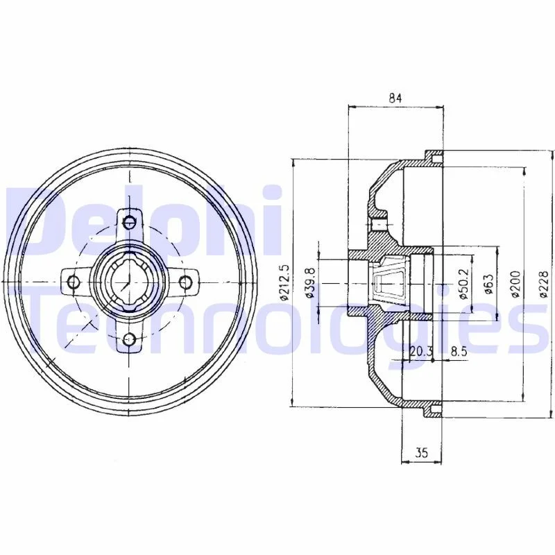 Tambor de Travão DELPHI BF293