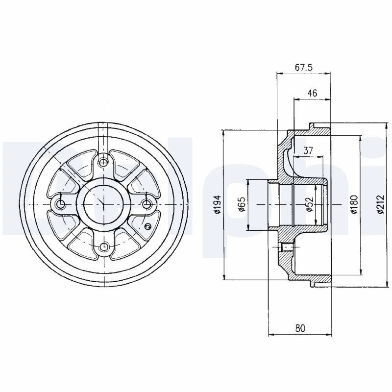Brake Drum DELPHI BF324