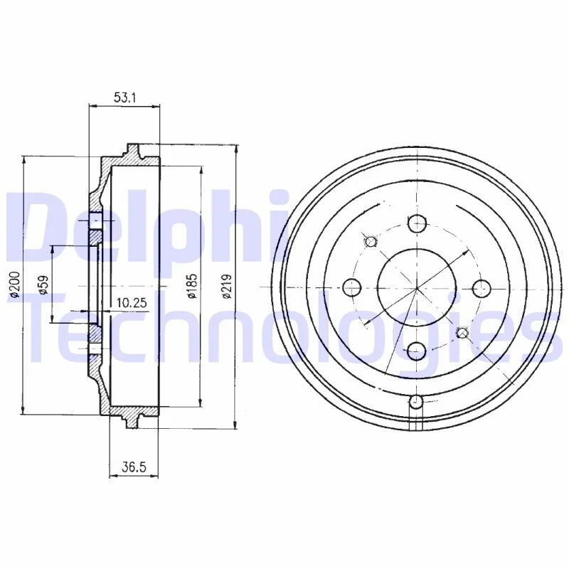 Brake Drum DELPHI BF389
