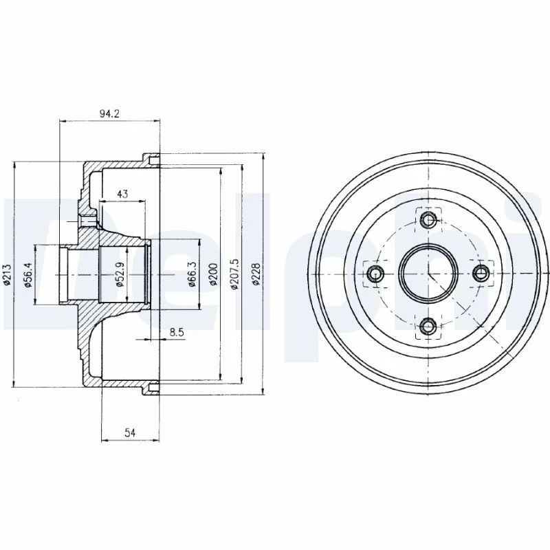 Brake Drum DELPHI BF472