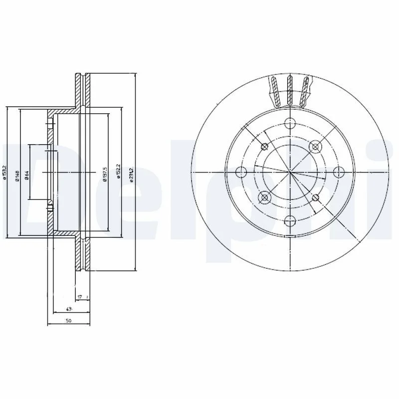Brake Disc DELPHI BG2645