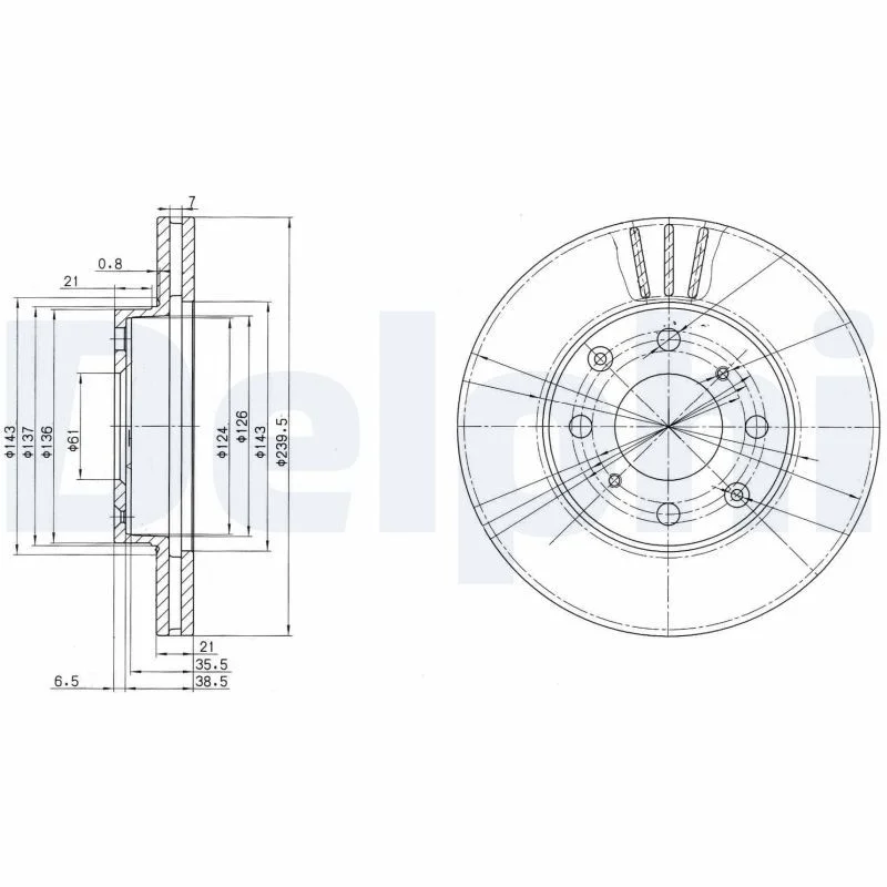 Brake Disc DELPHI BG2673