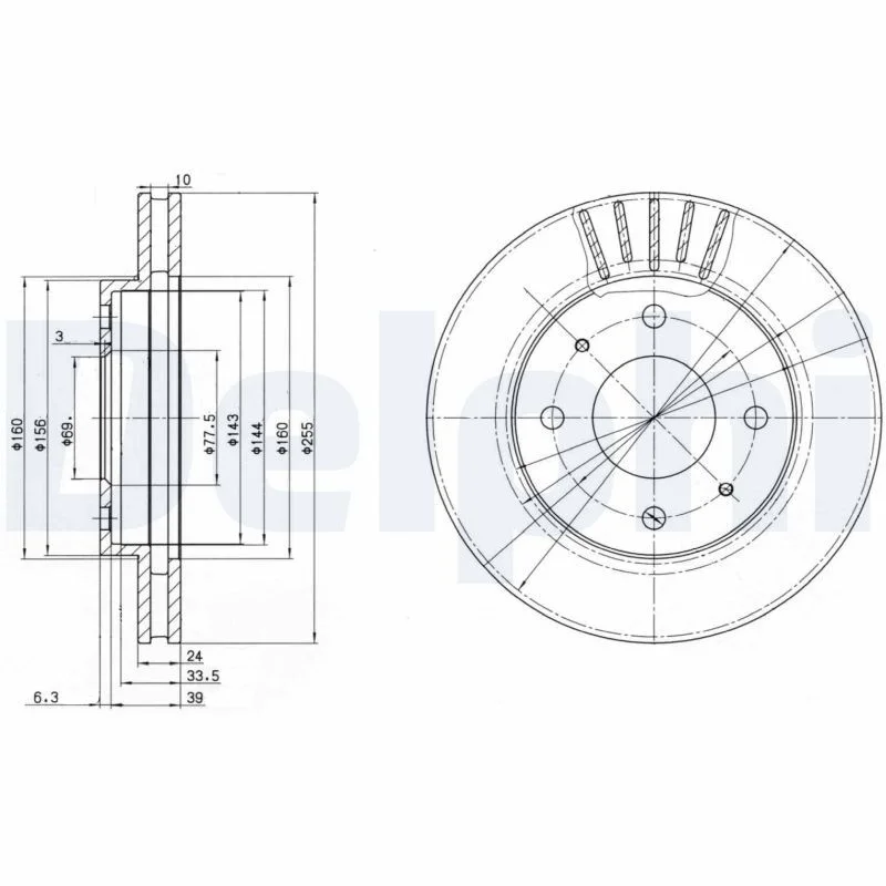 Brake Disc DELPHI BG2763