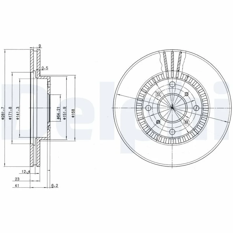 Brake Disc DELPHI BG2815