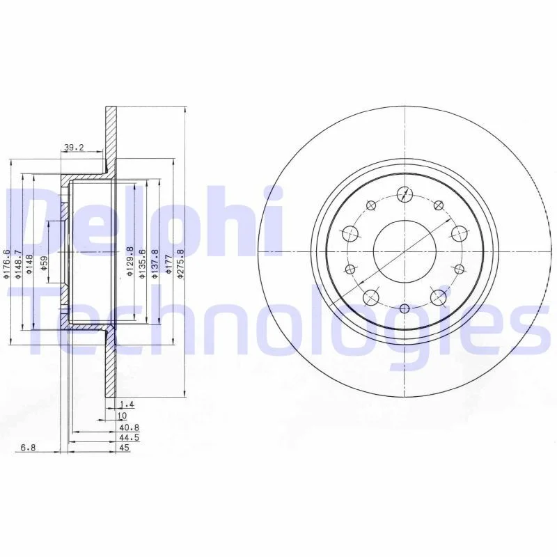 Brake Disc DELPHI BG3076