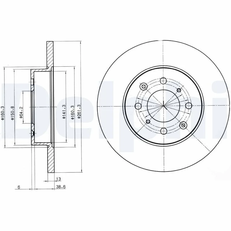 Brake Disc DELPHI BG3262