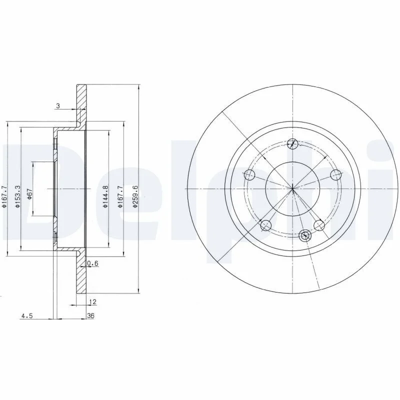 Brake Disc DELPHI BG3394