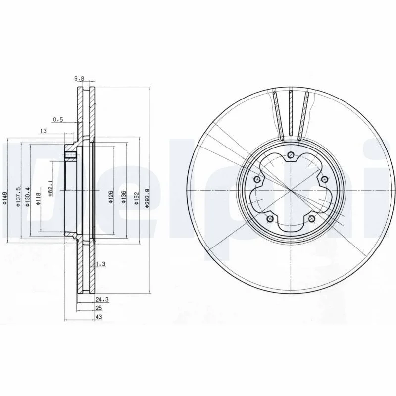 Brake Disc DELPHI BG3504
