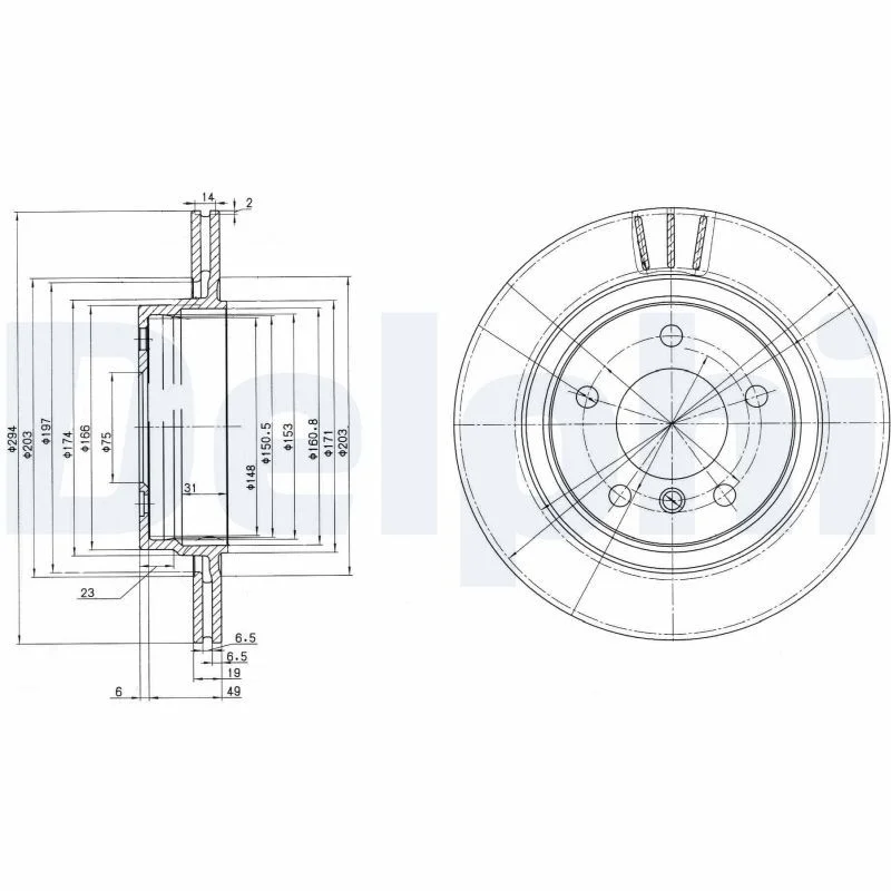Brake Disc DELPHI BG3530C
