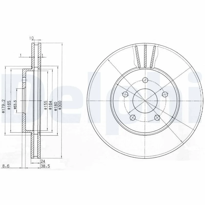 Brake Disc DELPHI BG3537C