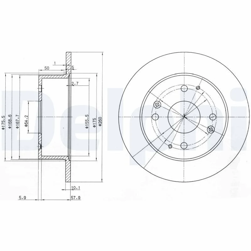 Brake Disc DELPHI BG3677