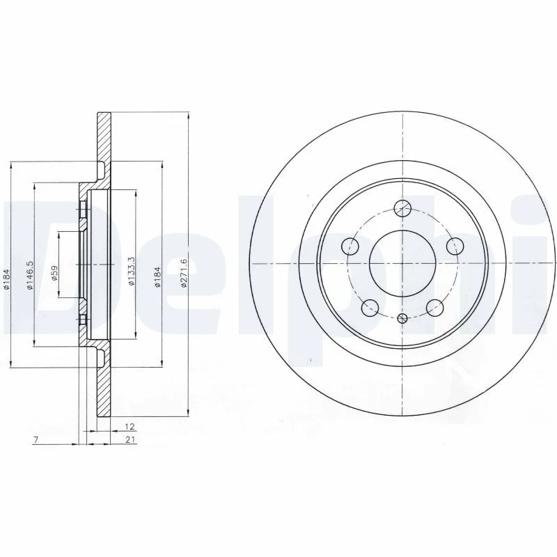 Brake Disc DELPHI BG3741