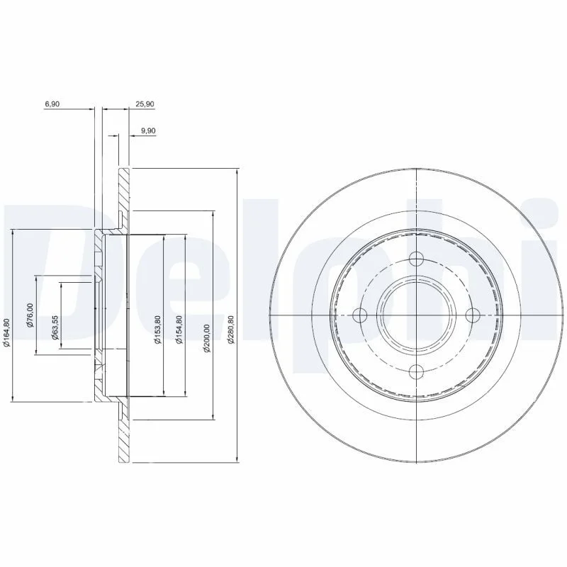 Brake Disc DELPHI BG3743