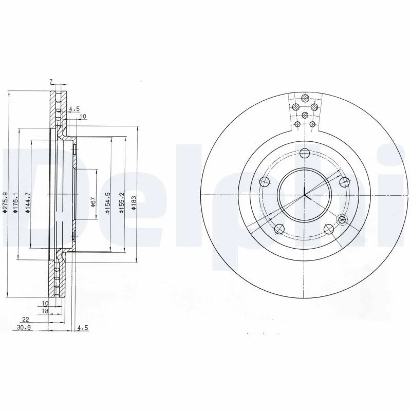 Brake Disc DELPHI BG3829