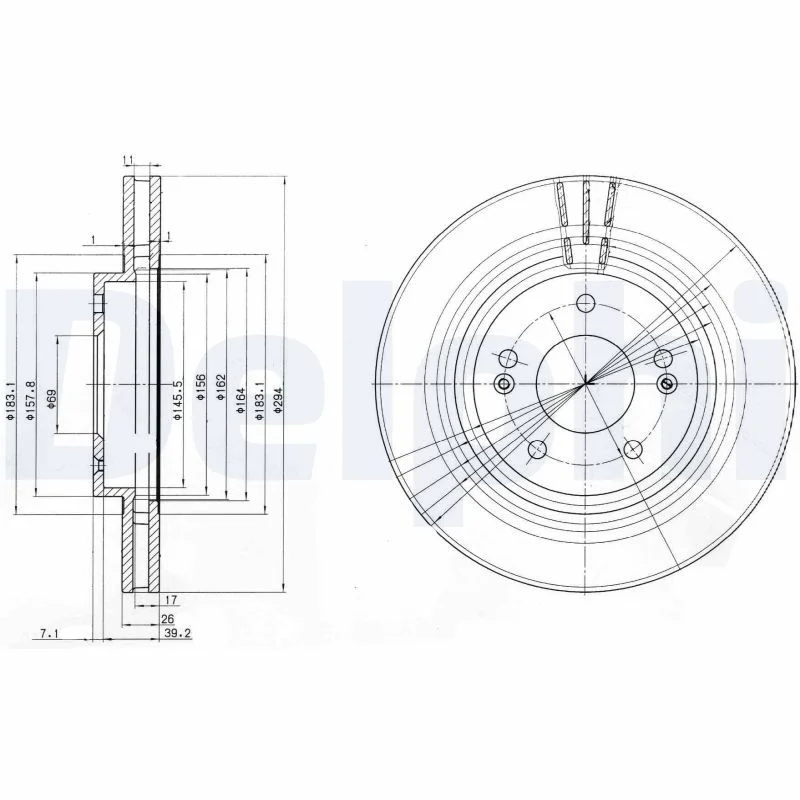 Brake Disc DELPHI BG3860
