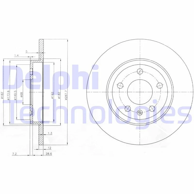 Brake Disc DELPHI BG3996