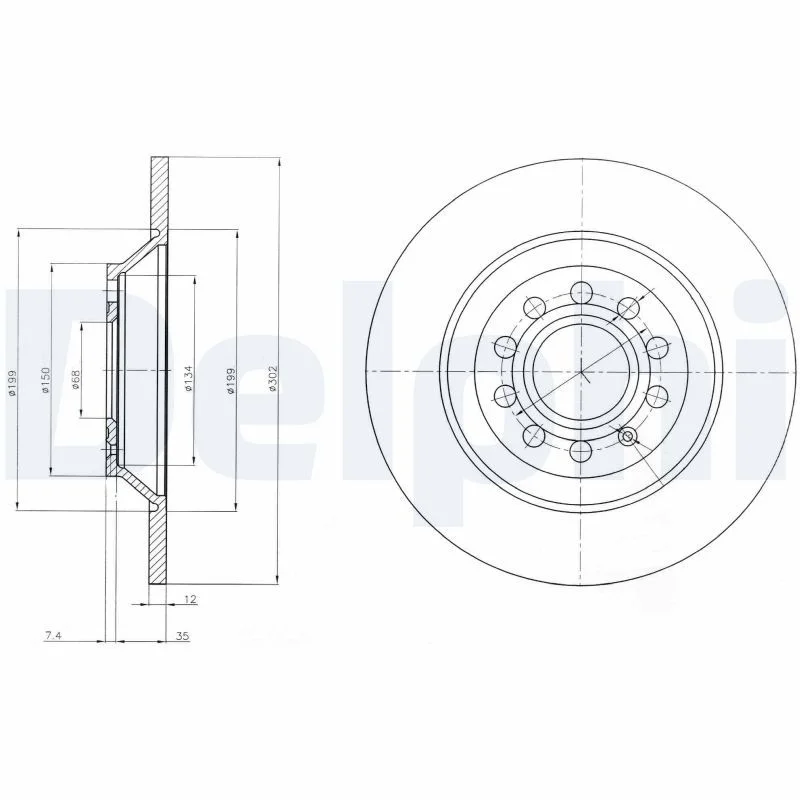 Brake Disc DELPHI BG4088