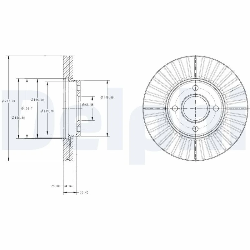 Stabdžių diskas DELPHI BG4117