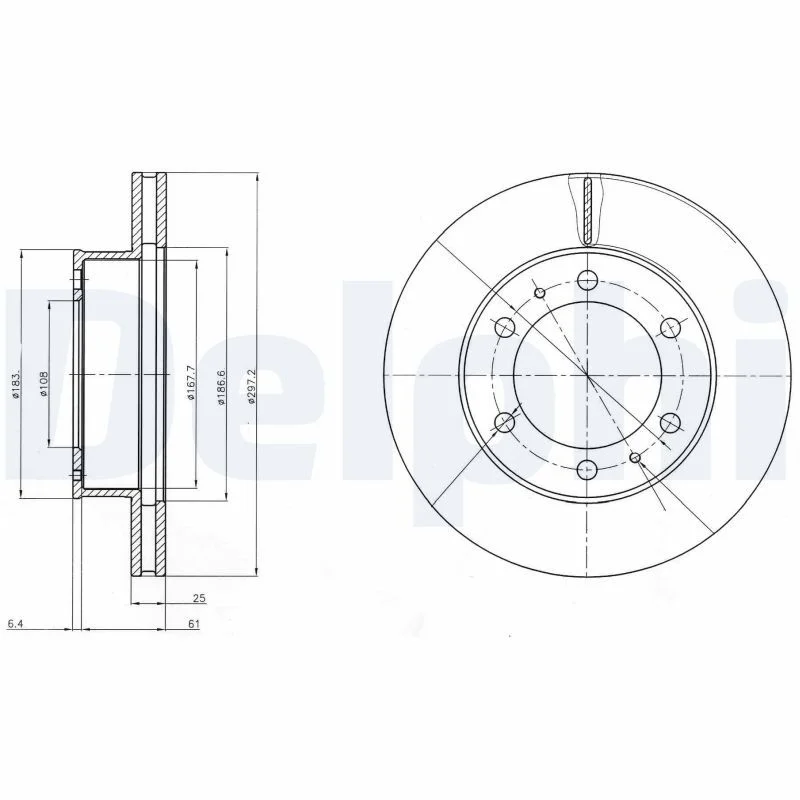 Brake Disc DELPHI BG4211C