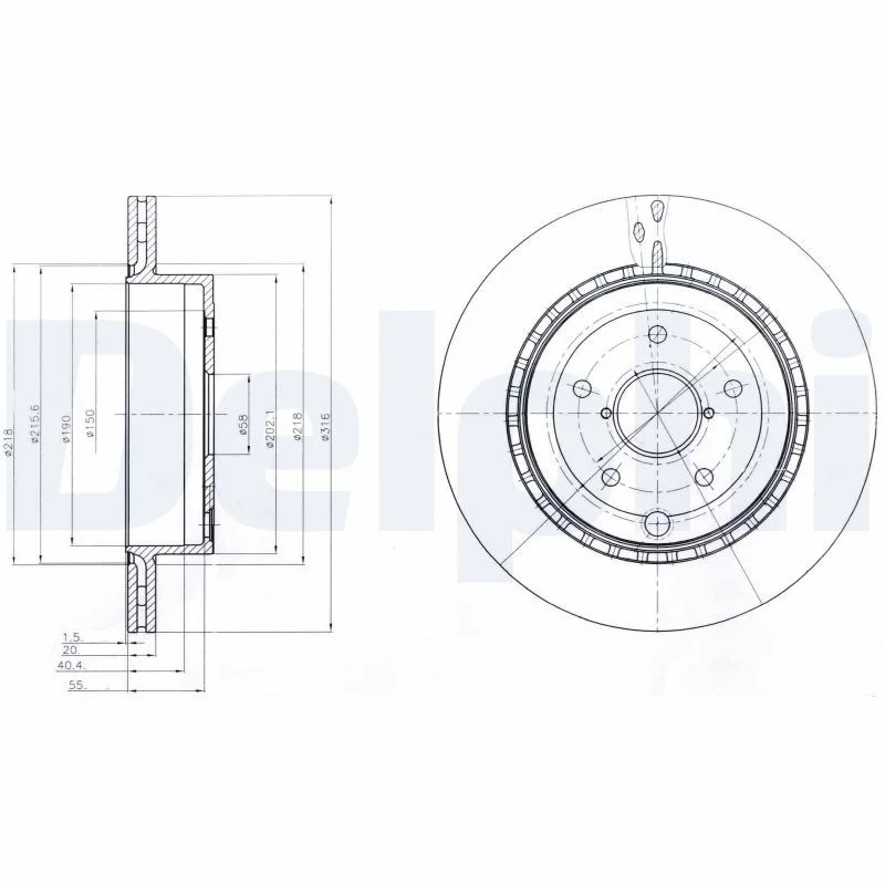 Brake Disc DELPHI BG4287