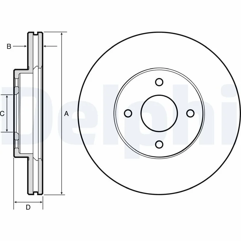 Brake Disc DELPHI BG4454
