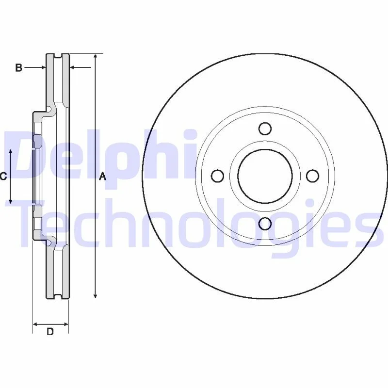 Brake Disc DELPHI BG4715C