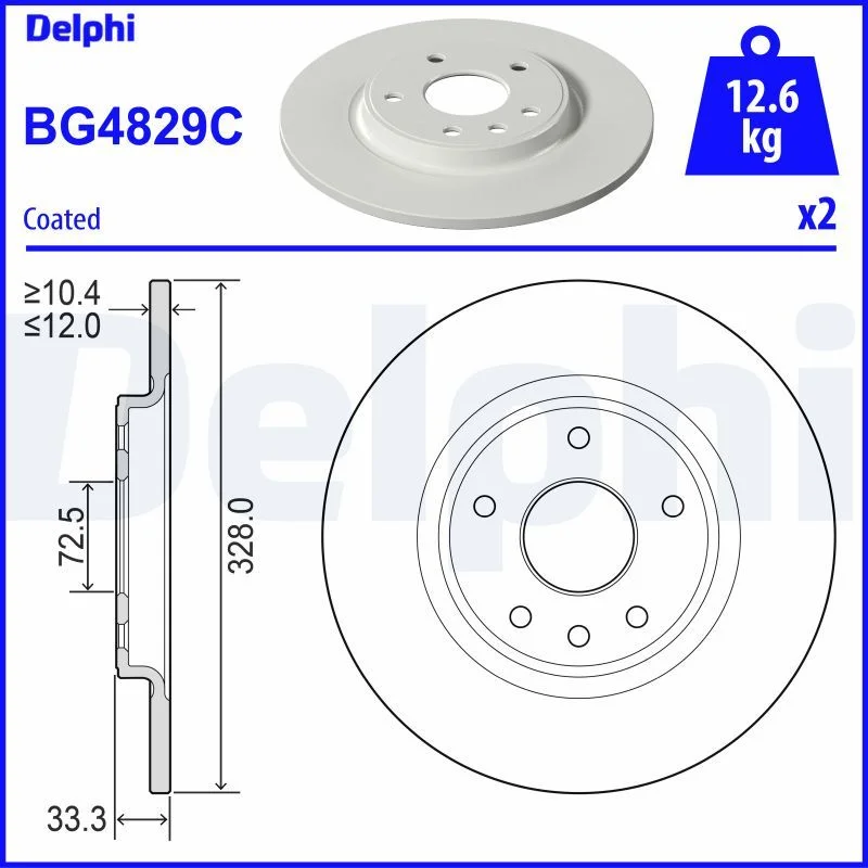 Stabdžių diskas DELPHI BG4829C