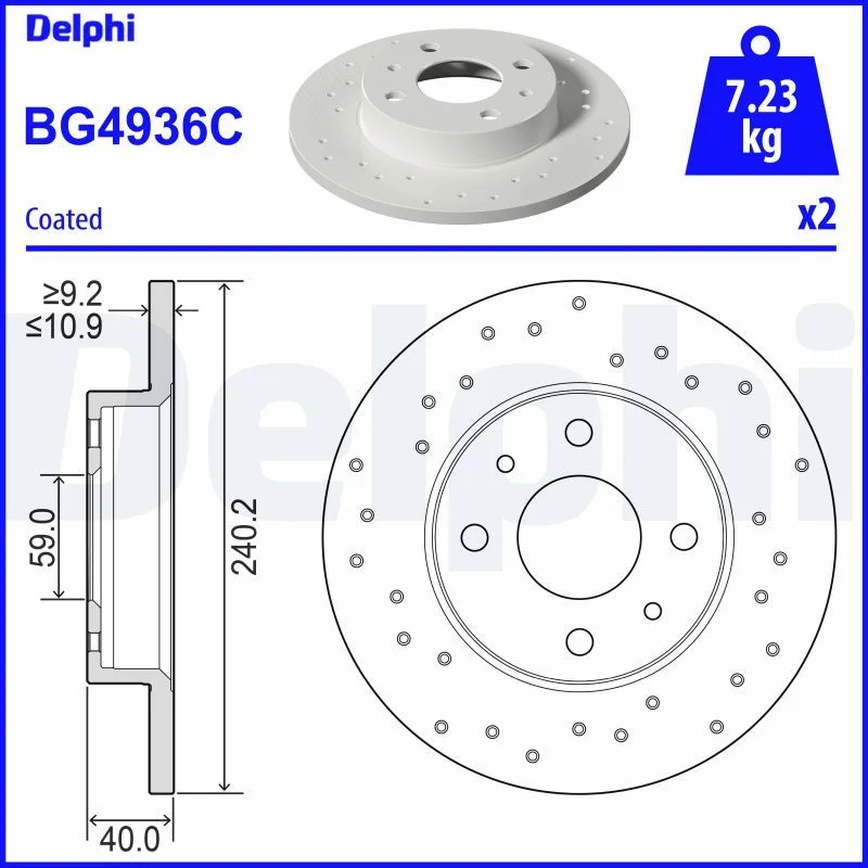 Brake Disc DELPHI BG4936C