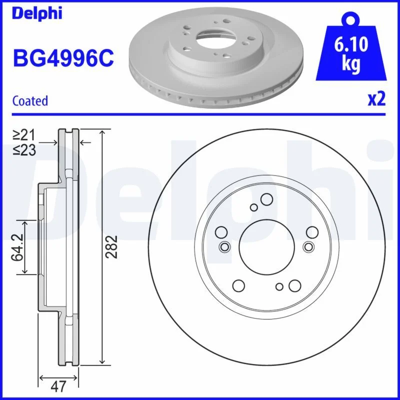 Disco de Travão DELPHI BG4996C