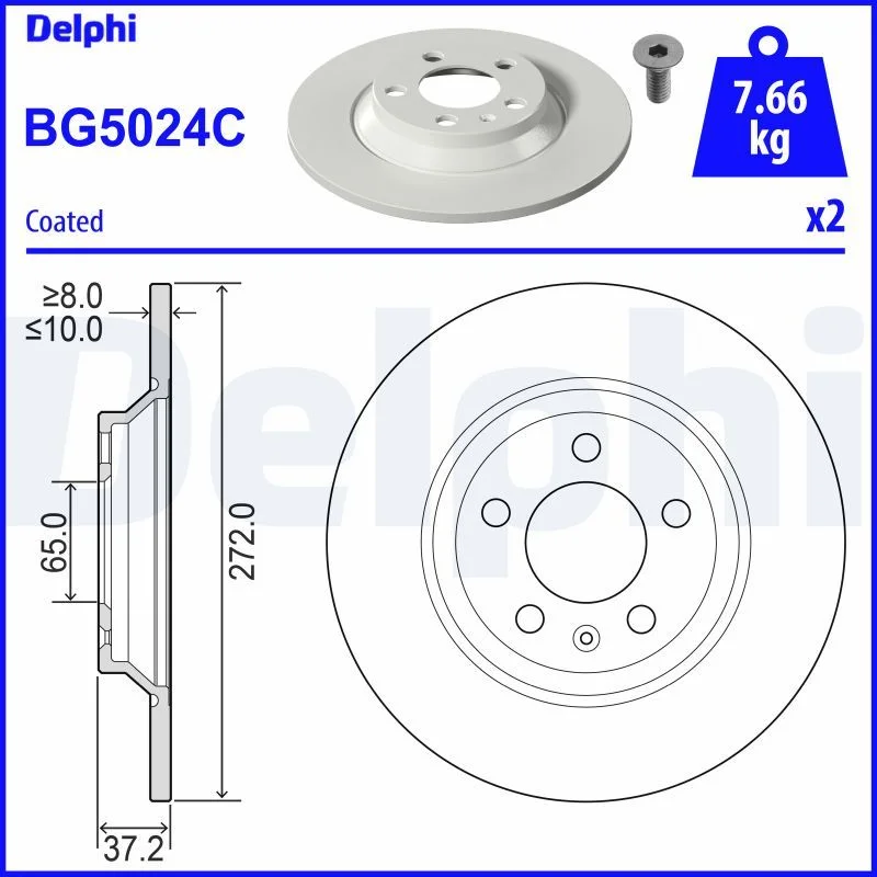 Brake Disc DELPHI BG5024C