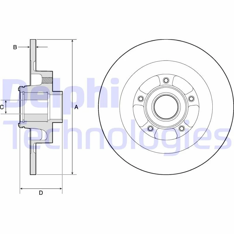 Brake Disc DELPHI BG9134RS