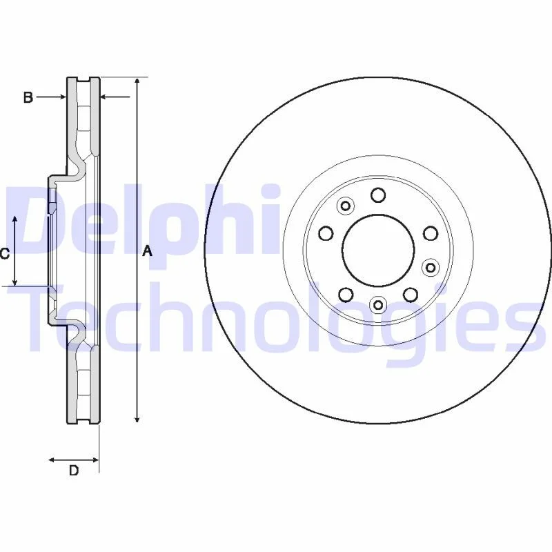 Brake Disc DELPHI BG9151C