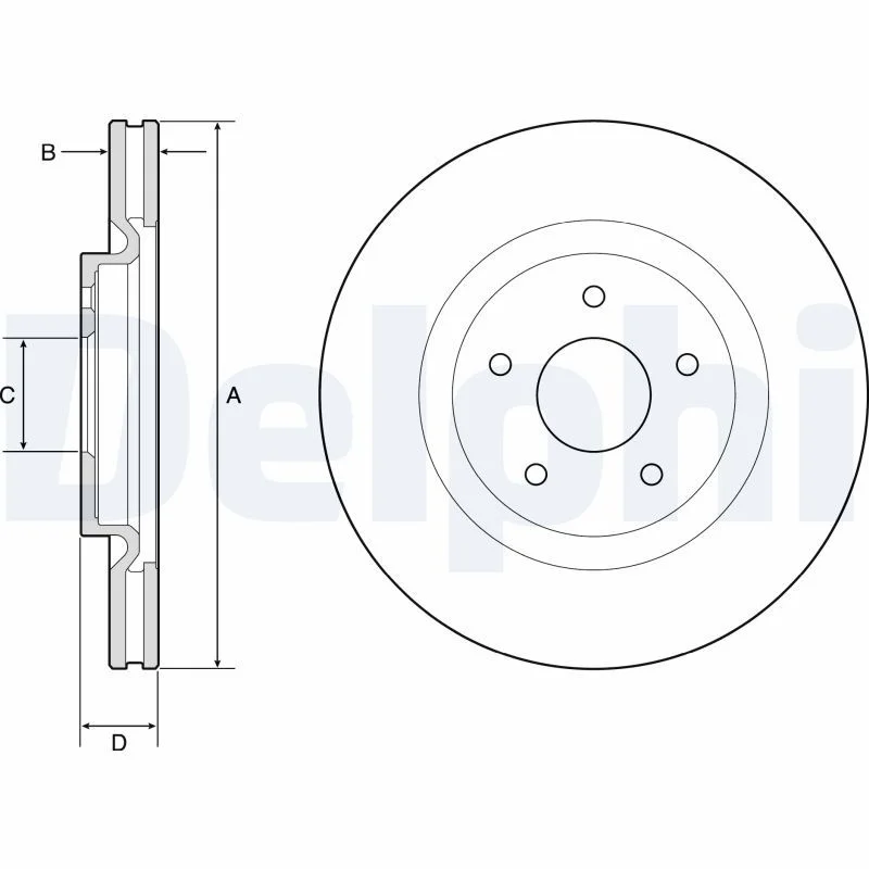 Brake Disc DELPHI BG9195C