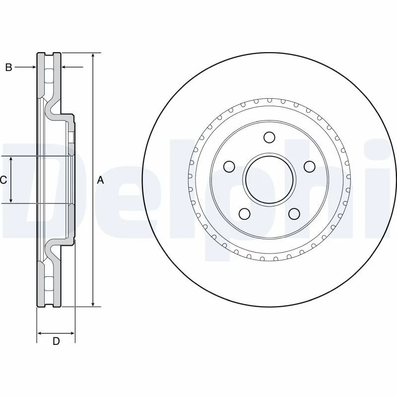 Brake Disc DELPHI BG9213C