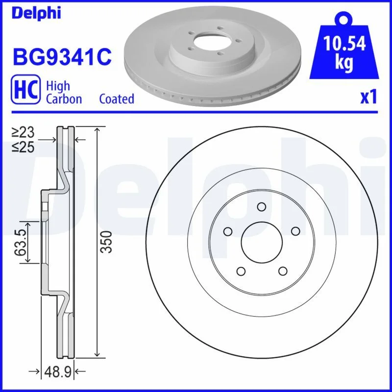 Brake Disc DELPHI BG9341C