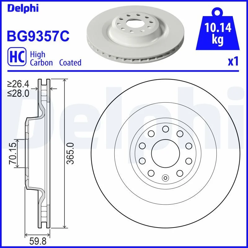 Stabdžių diskas DELPHI BG9357C