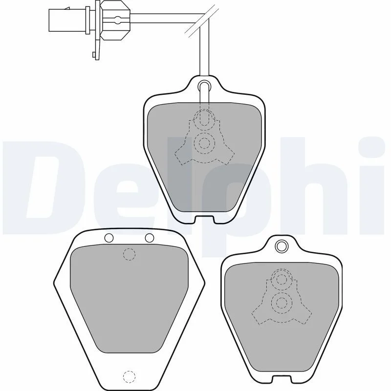 Brake Pad Set, disc brake DELPHI LP1760