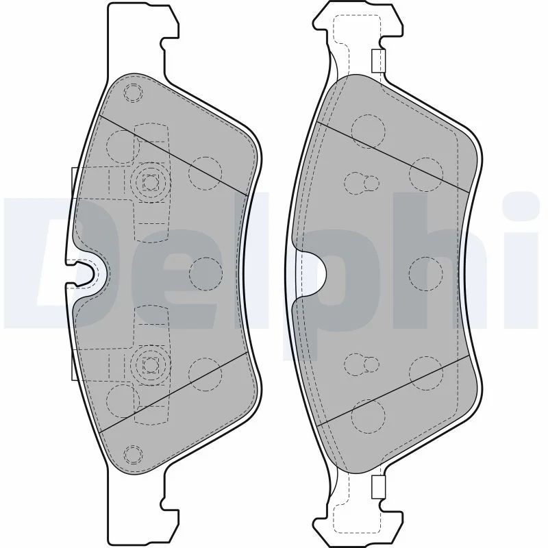 Conjunto de pastilhas de travão de disco DELPHI LP2125
