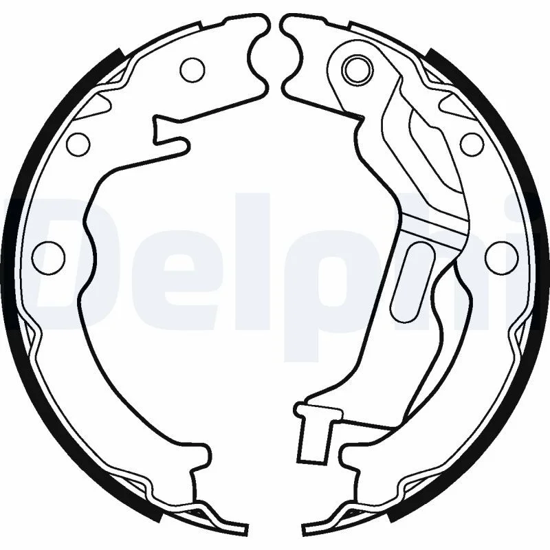 Conjunto de sapatas de travão, travão de estacionamento DELPHI LS2025