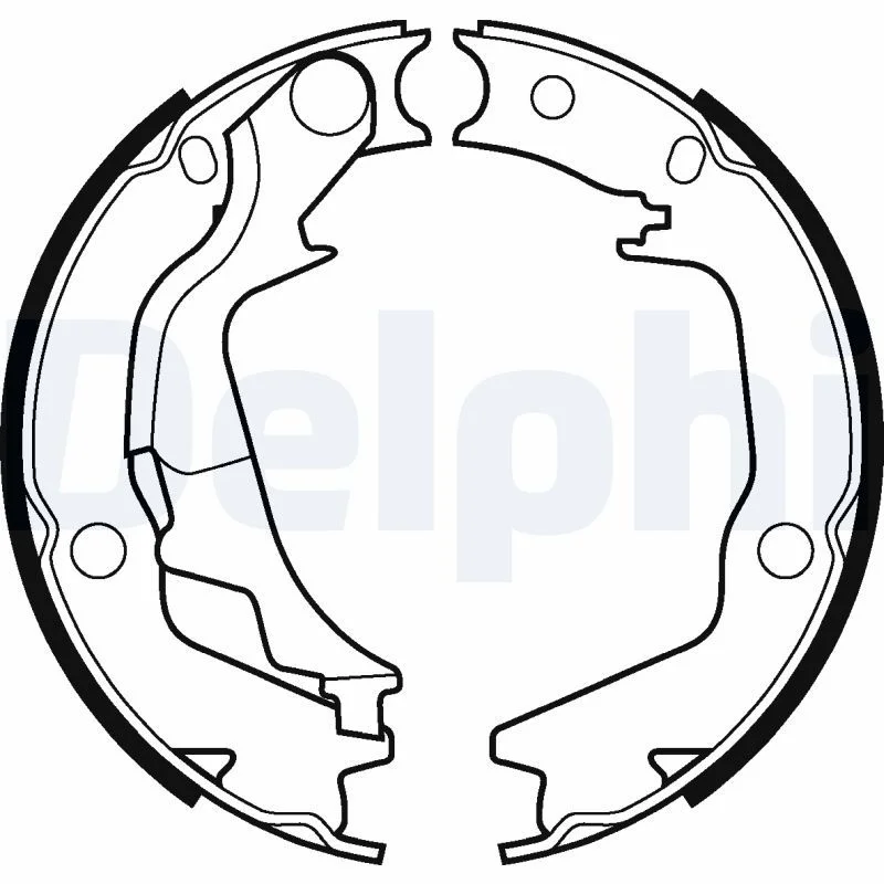 Conjunto de sapatas de travão, travão de estacionamento DELPHI LS2042